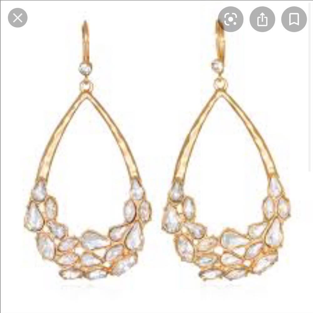Badgley Mischka Open Teardrop Earrings